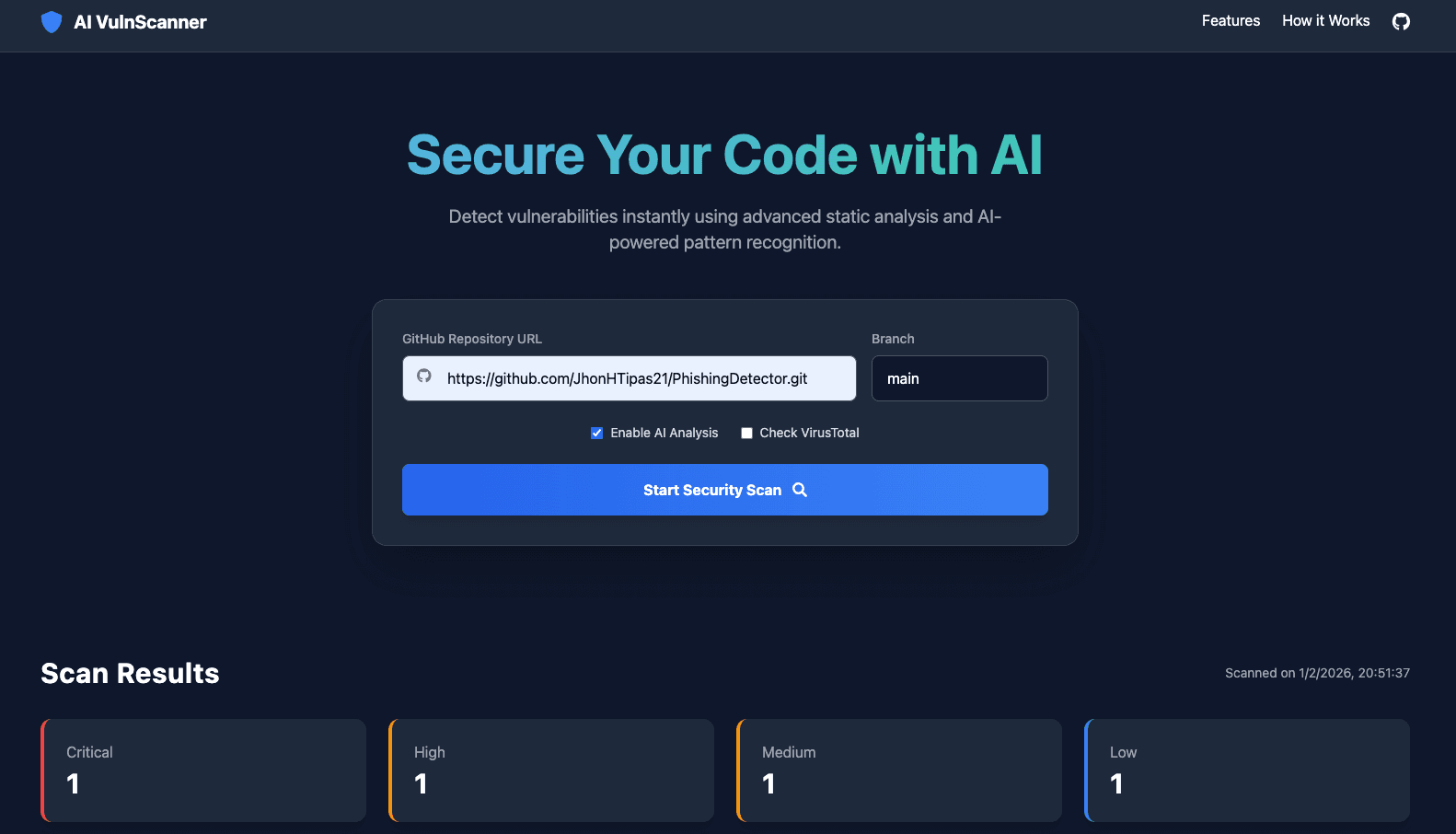 AI Vulnerability Scanner